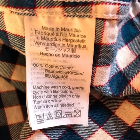 CREWCUTS Boys Blue Plaid Button Down Dress Shirt - Picture 5 of 6